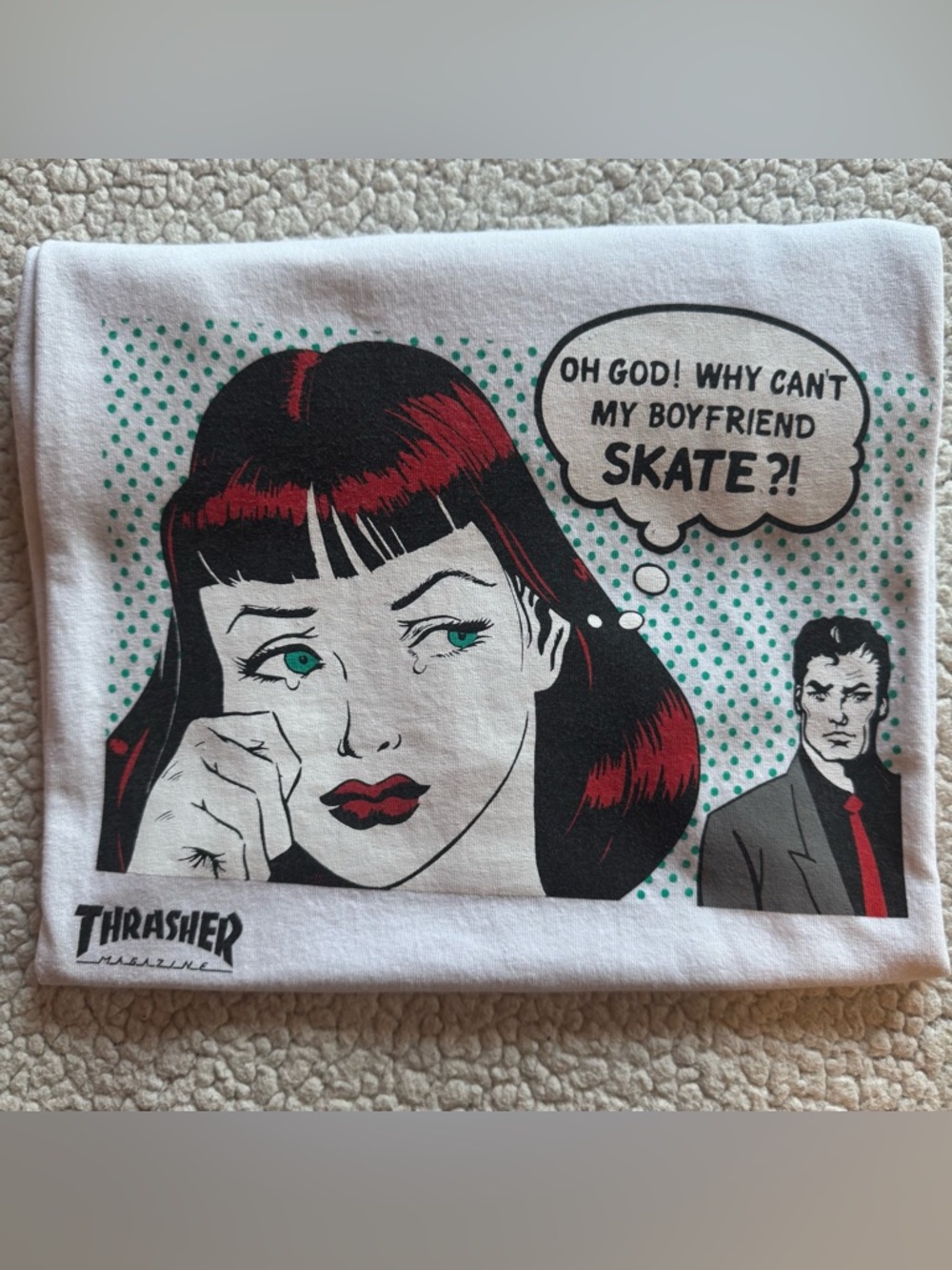Thrasher Graphic Skater T-Shirt White Size M - Picture 5 of 9